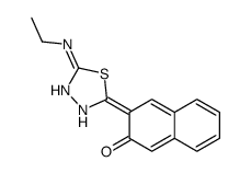 3-[5-(ethylamino)-3H-1,3,4-thiadiazol-2-ylidene]naphthalen-2-one Structure