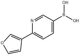(6-(furan-3-yl)pyridin-3-yl)boronic acid结构式