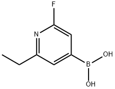 2-Fluoro-6-ethylpyridine-4-boronic acid结构式