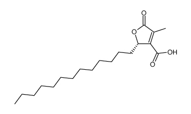 (S)-2-tridecyl-2,5-dihydro-4-methyl-5-oxo-3-furoic acid Structure