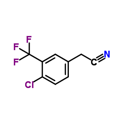[4-Chloro-3-(trifluoromethyl)phenyl]acetonitrile structure