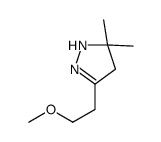 3-(2-methoxyethyl)-5,5-dimethyl-1,4-dihydropyrazole结构式