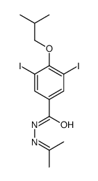 3,5-diiodo-4-(2-methylpropoxy)-N-(propan-2-ylideneamino)benzamide结构式