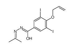 3,5-diiodo-N-(propan-2-ylideneamino)-4-prop-2-enoxybenzamide Structure