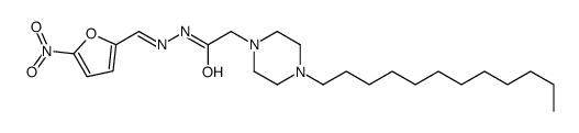 N'-[(5-Nitrofuran-2-yl)methylene]-4-dodecyl-1-piperazineacetic acid hydrazide结构式