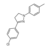 3-(p-Chlorophenyl)-1-p-tolyl-2-pyrazoline结构式