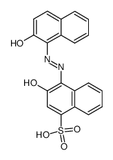 3-hydroxy-4-[(2-hydroxynaphthyl)azo]naphthalene-1-sulphonic acid结构式