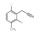 6-CHLORO-2-FLUORO-3-METHYLPHENYLACETONITRILE结构式