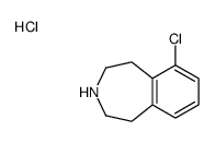 6-chloro-2,3,4,5-tetrahydro-1H-3-benzazepine,hydrochloride结构式