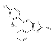 N-[(2-imino-4-phenyl-1,3-thiazol-5-ylidene)amino]-2,4-dimethyl-aniline结构式