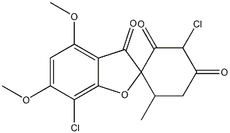 3',7-Dichloro-4,6-dimethoxy-6'-methylspiro[benzofuran-2(3H),1'-cyclohexane]-2',3,4'-trione Structure