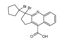 3-bromo-3-(1-bromocyclopentyl)-1,2-dihydrocyclopenta[b]quinoline-9-carboxylic acid Structure