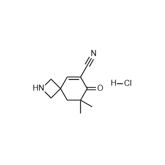 8,8-Dimethyl-7-oxo-2-azaspiro[3.5]non-5-ene-6-carbonitrilehydrochloride Structure