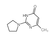 6-Methyl-2-pyrrolidin-1-ylpyrimidin-4(3H)-one结构式