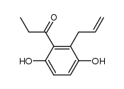 1-(2-allyl-3,6-dihydroxyphenyl)propan-1-one结构式