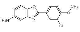 2-(3-chloro-4-methoxy-phenyl)-benzooxazol-5-ylamine结构式