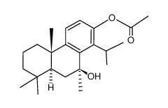 2,10-Phenanthrenediol, 4b,5,6,7,8,8a,9,10-octahydro-4b,8,8,10-tetramethyl-1-(1-methylethyl)-, 2-acetate, (4bS,8aS,10S)-结构式