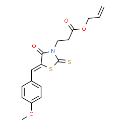allyl 3-[5-(4-methoxybenzylidene)-4-oxo-2-thioxo-1,3-thiazolidin-3-yl]propanoate Structure