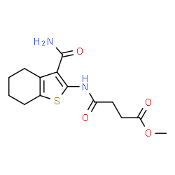 Methyl 4-[(3-carbamoyl-4,5,6,7-tetrahydro-1-benzothiophen-2-yl)amino]-4-oxobutanoate picture