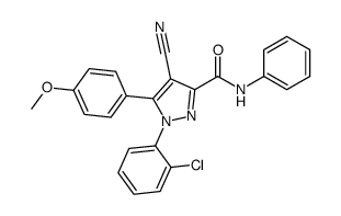 1-(2-chlorophenyl)-4-cyano-5-(4-methoxyphenyl)-N-phenylpyrazole-3-carboxamide Structure