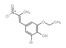 2-bromo-6-ethoxy-4-(2-nitroprop-1-enyl)phenol Structure