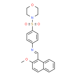 N-[(2-methoxy-1-naphthyl)methylene]-4-(4-morpholinylsulfonyl)aniline structure