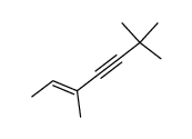 3,6,6-trimethyl-hept-2-en-4-yne结构式