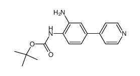 tert-butyl (2-amino-4-(pyridin-4-yl)phenyl)carbamate结构式