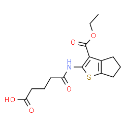 5-([3-(Ethoxycarbonyl)-5,6-dihydro-4H-cyclopenta[b]thien-2-yl]amino)-5-oxopentanoic acid结构式