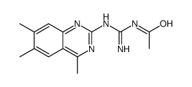 N-[amino-[(4,6,7-trimethylquinazolin-2-yl)amino]methylidene]acetamide结构式