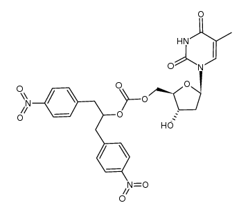 5'-O-{[1-(4-nitrobenzyl)2-(4-nitrophenyl)ethoxy]carbonyl}thymidine结构式