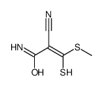 2-cyano-3-methylsulfanyl-3-sulfanylprop-2-enamide Structure