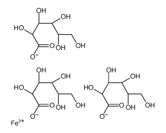 tris(D-gluconato-O1,O2)iron structure