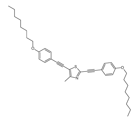 4-methyl-2,5-bis[2-(4-octoxyphenyl)ethynyl]-1,3-thiazole Structure