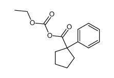 (ethyl carbonic) 1-phenylcyclopentane-1-carboxylic anhydride Structure