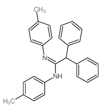 N,N-bis(4-methylphenyl)-2,2-diphenyl-ethanimidamide结构式