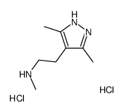 2-(3,5-Dimethyl-1H-pyrazol-4-yl)-N-methylethanamine dihydrochlori de结构式