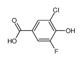 3-Chloro-5-fluoro-4-hydroxybenzoic acid结构式