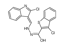 3-chloro-N'-[(2-chloroindol-3-ylidene)methyl]-1-benzothiophene-2-carbohydrazide Structure