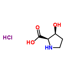 (3S)-3-Hydroxy-D-proline hydrochloride (1:1) structure