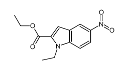 1-ethyl-5-nitro-1H-indole-2-carboxylic acid ethyl ester结构式