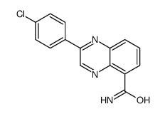 2-(4-chlorophenyl)quinoxaline-5-carboxamide结构式