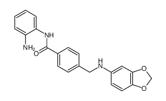 N-(2-aminophenyl)-4-[(1,3-benzodioxol-5-ylamino)methyl]benzamide Structure