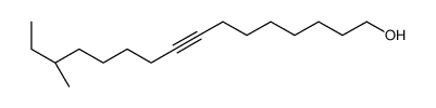 (14S)-14-methylhexadec-8-yn-1-ol结构式