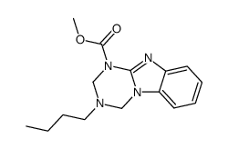 3-butyl-3,4-dihydro-2H-benzo[4,5]imidazo[1,2-a][1,3,5]triazine-1-carboxylic acid methyl ester结构式