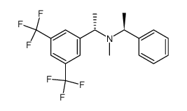 (S)-1-(3,5-bis(trifluoromethyl)phenyl)-N-methyl-N-((S)-1-phenylethyl)ethan-1-amine结构式