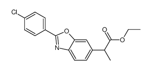 ethyl 2-(2-(4-chlorophenyl)benzo[d]oxazol-6-yl)propanoate Structure