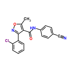 3-(2-Chlorophenyl)-N-(4-cyanophenyl)-5-methyl-1,2-oxazole-4-carboxamide Structure