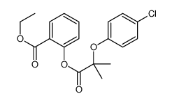 ethyl 2-[2-(4-chlorophenoxy)-2-methylpropanoyl]oxybenzoate Structure