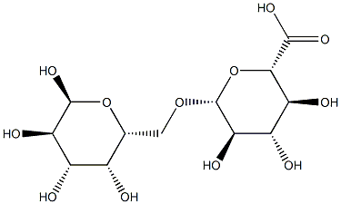 6-O-β-D-Glucopyranuronosyl-α-D-galactopyranose结构式